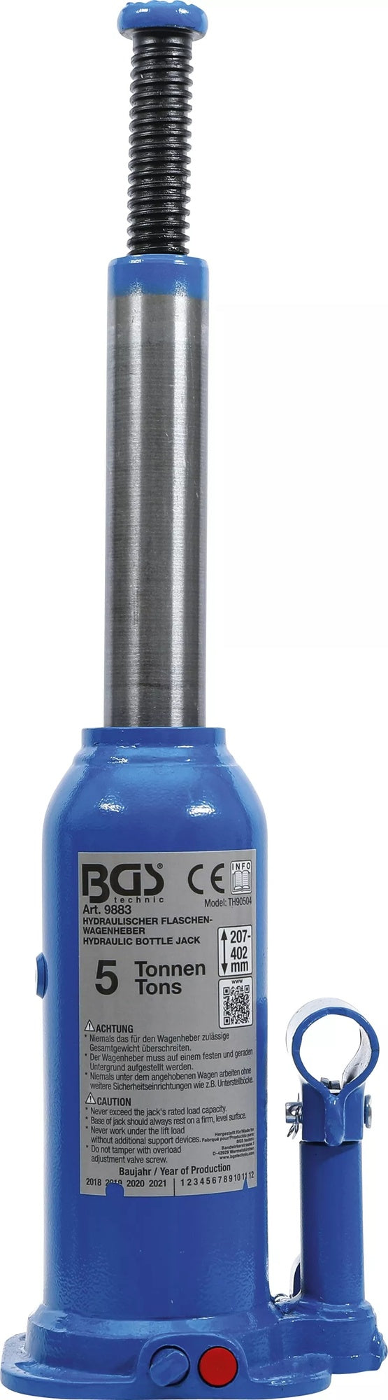 BGS 9883 Hydraulischer Wagenheber Flaschenheber für hohe Fahrzeuggewichte 5t