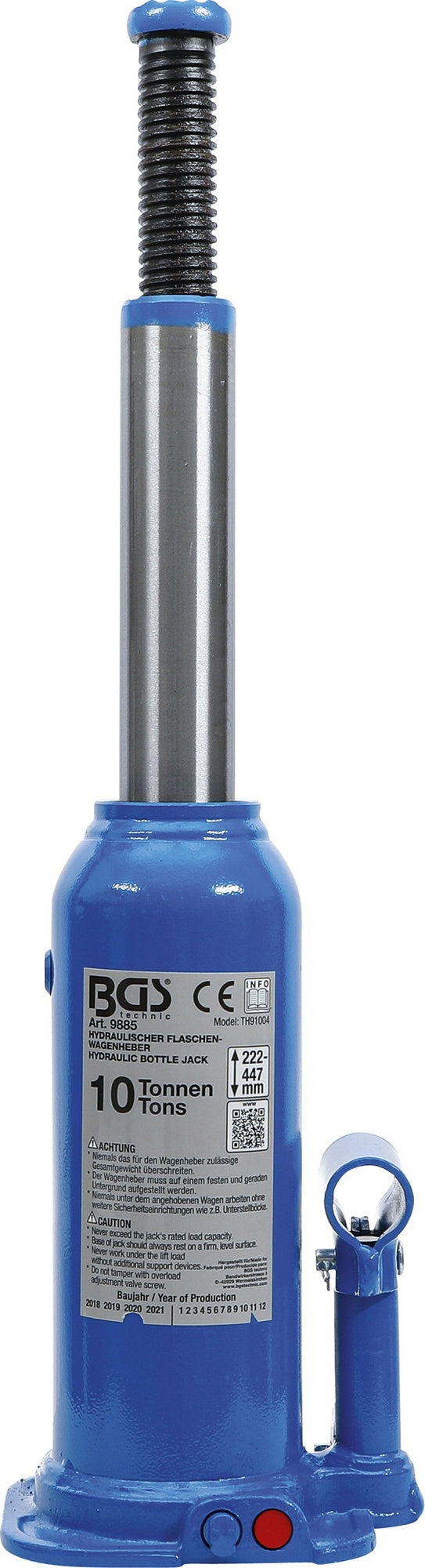 BGS 9885 Hydraulischer Wagenheber Flaschenheber für hohe Fahrzeuggewichte 10t