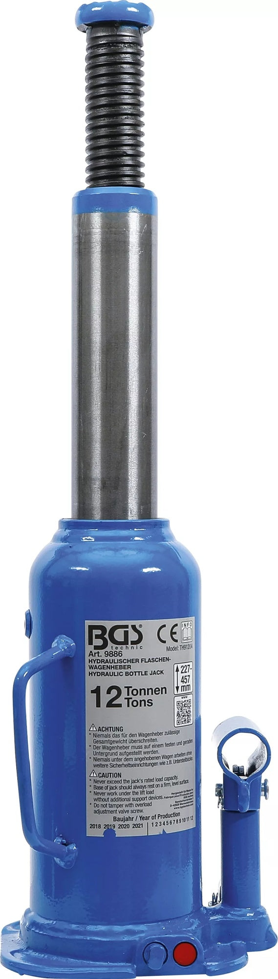 BGS 9886 Hydraulischer Wagenheber Flaschenheber für hohe Fahrzeuggewichte 12t