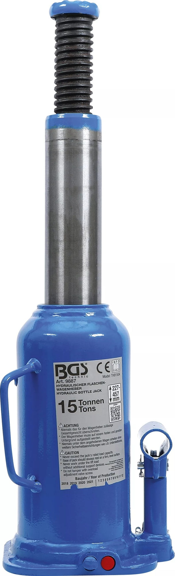 BGS 9887 Hydraulischer Wagenheber Flaschenheber für hohe Fahrzeuggewichte 15t
