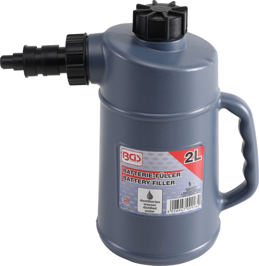 BGS 9926 Batteriefüller Kanne zum Auffüllen Batterie Automatikstop 2 Liter