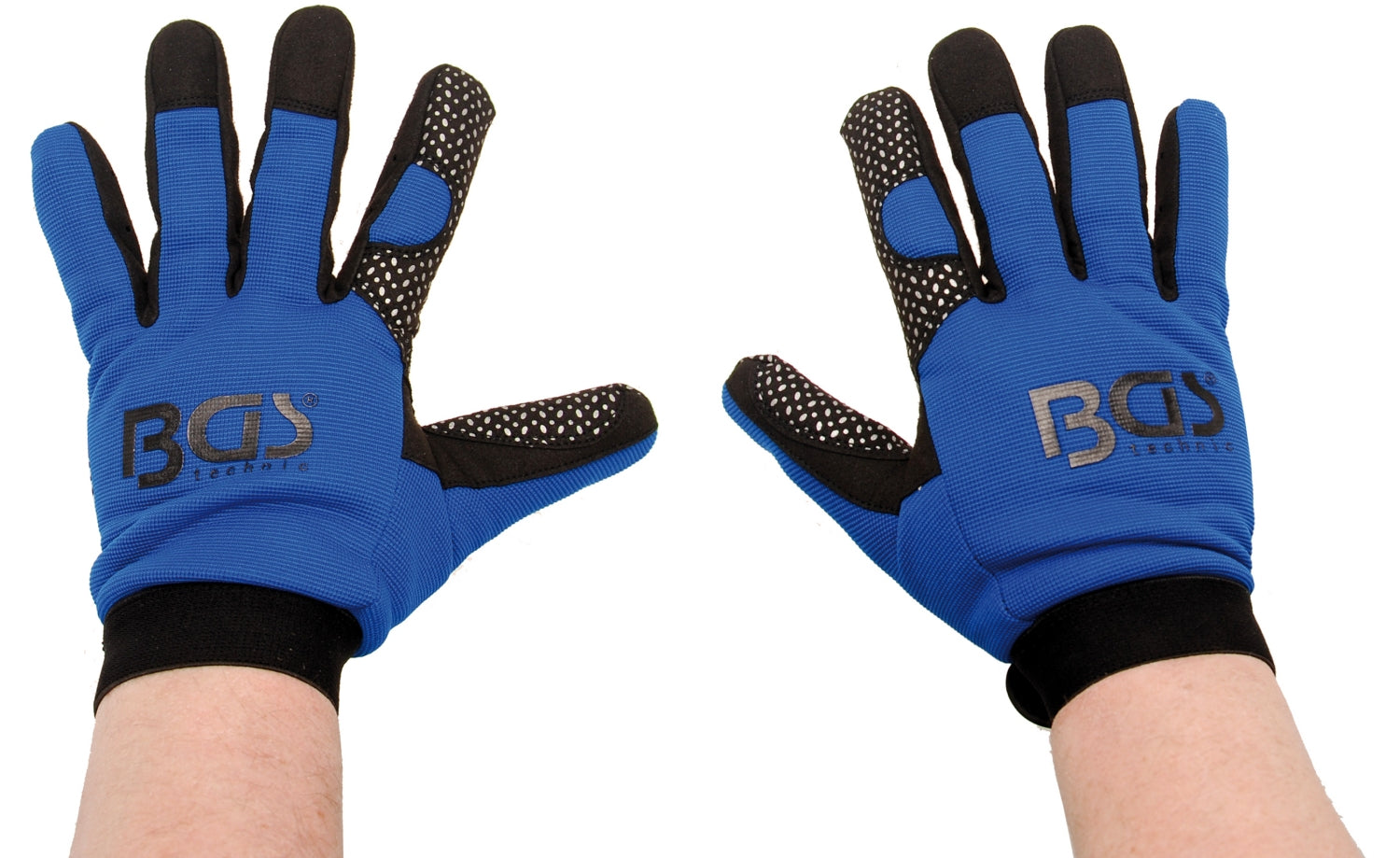 BGS 9950 Paar Arbeitshandschuhe blau / schwarz Größe 9 (L) Universalhandschuhe