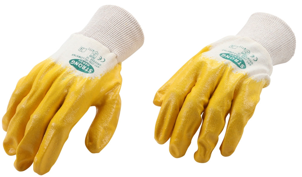 BGS 9961 Paar Nitril Handschuhe gelb Größe 10 (XL) Universalhandschuhe
