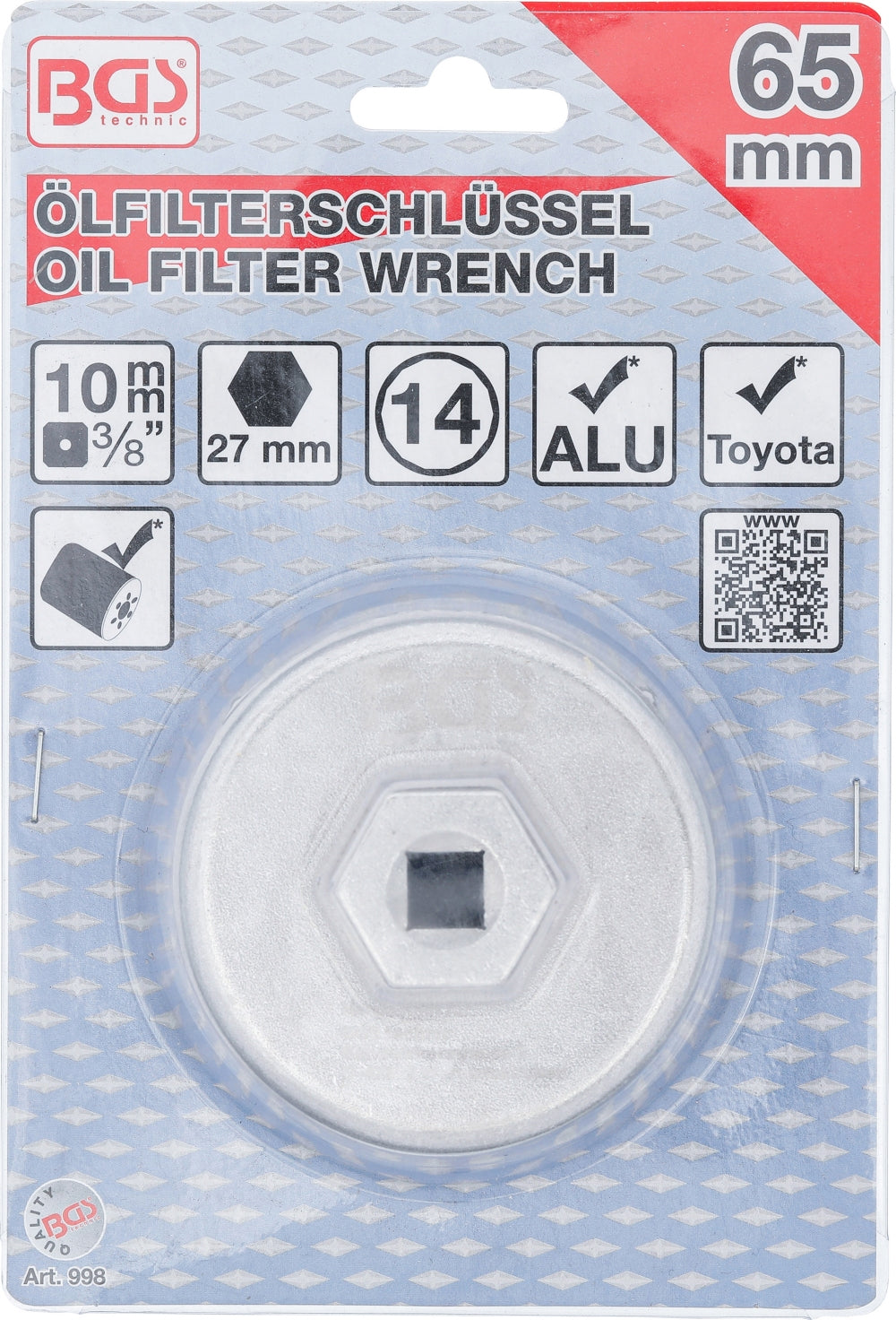BGS 998 Ölfilterschlüssel Ø65mm Vierzehnkant für Toyota