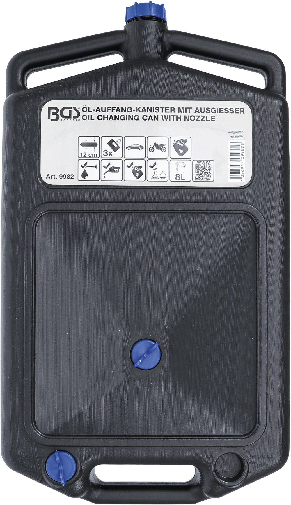 BGS 9982 Auffangkanister 8 Liter Ölauffangkanister mit Ausgießer