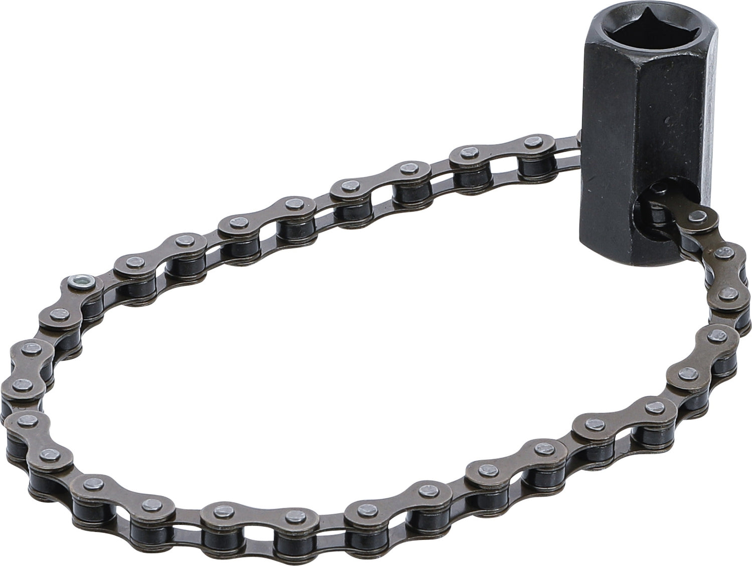 BGS DIY 1020 Universal Ölfilter Kettenschlüssel Innenvierkant 12,5mm (1/2") bis Ø 100mm