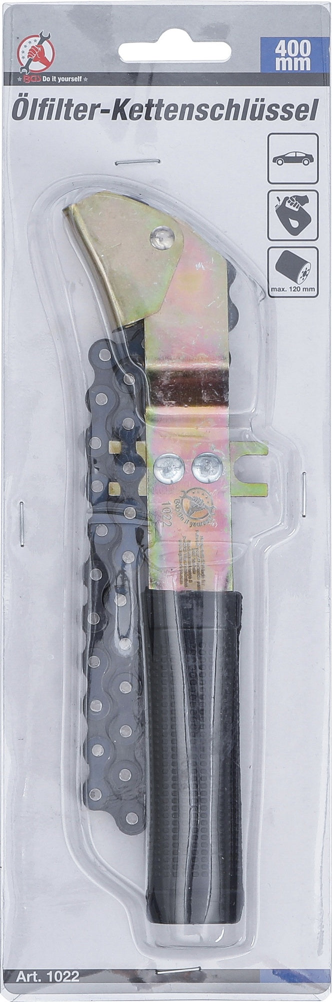 BGS DIY 1022 Ölfilter Kettenschlüssel Länge 400mm