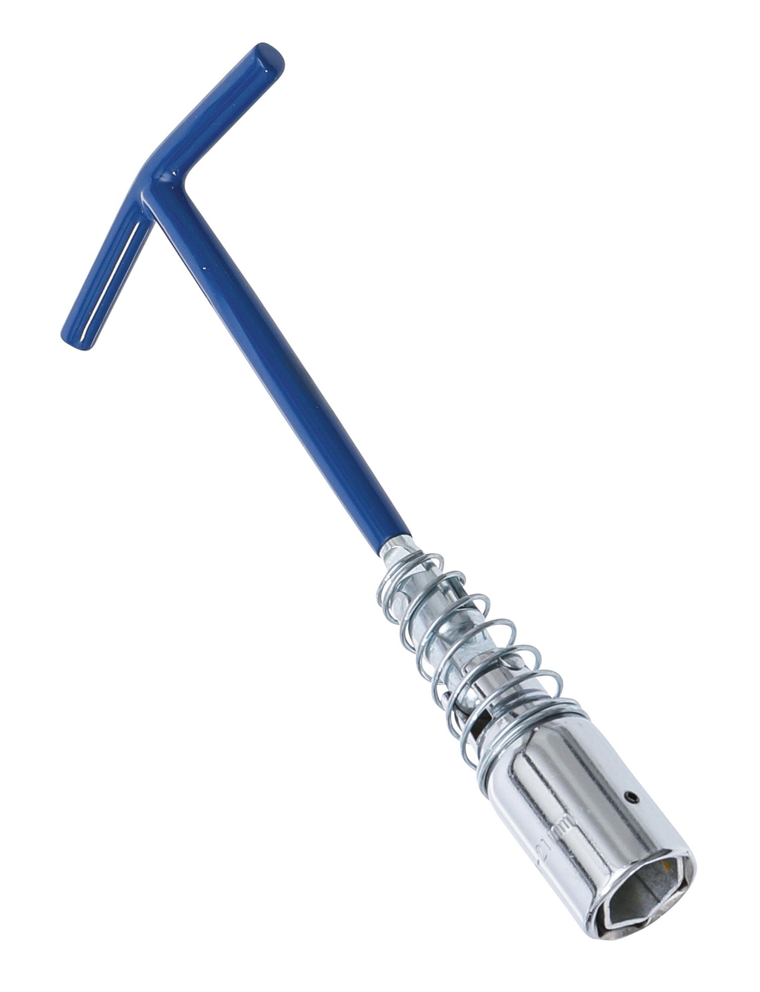 BGS DIY 142 T-Griff Zündkerzenschlüssel Sechskant SW 16mm & 21mm mit Gelenkfeder Länge 220mm