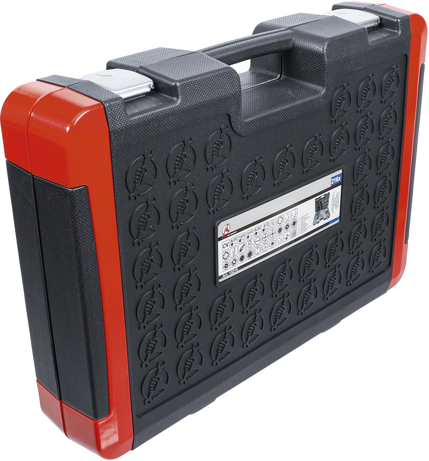 BGS DIY 15216 Satz Steckschlüssel Antrieb 6,3mm (1/4") & 10mm (3/8") & 12,5mm (1/2") 216 teilig