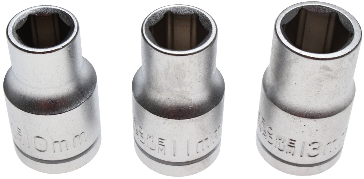 BGS DIY 15123 Satz Steckschlüsseleinsätze Antrieb 12,5mm (1/2") SW 10 - 11 - 13mm 3 teilig