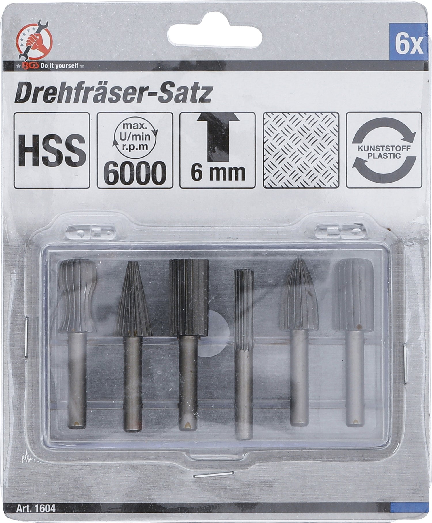 BGS DIY 1604 Satz Drehfräser 6 teilig