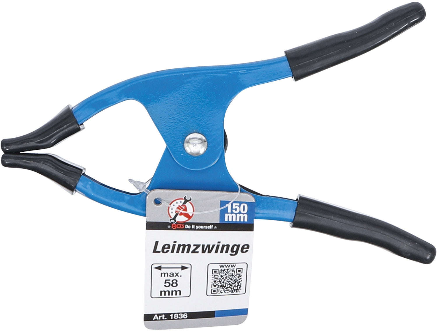 BGS DIY 1836 Leimzwinge aus Metall Länge 150mm