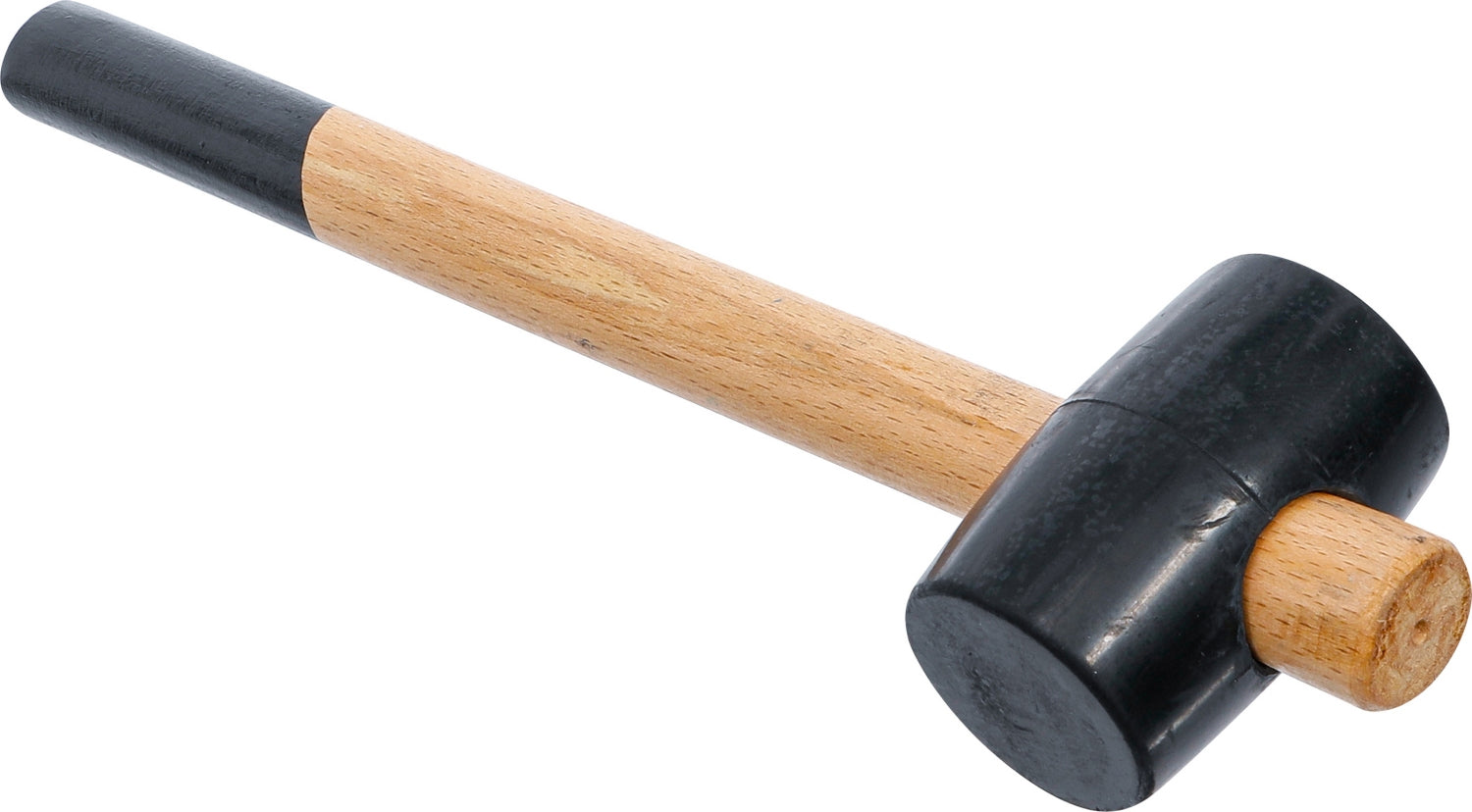 BGS DIY 1861 Gummihammer Holzstil Kopf-Ø 65mm Kopfgewicht 500g