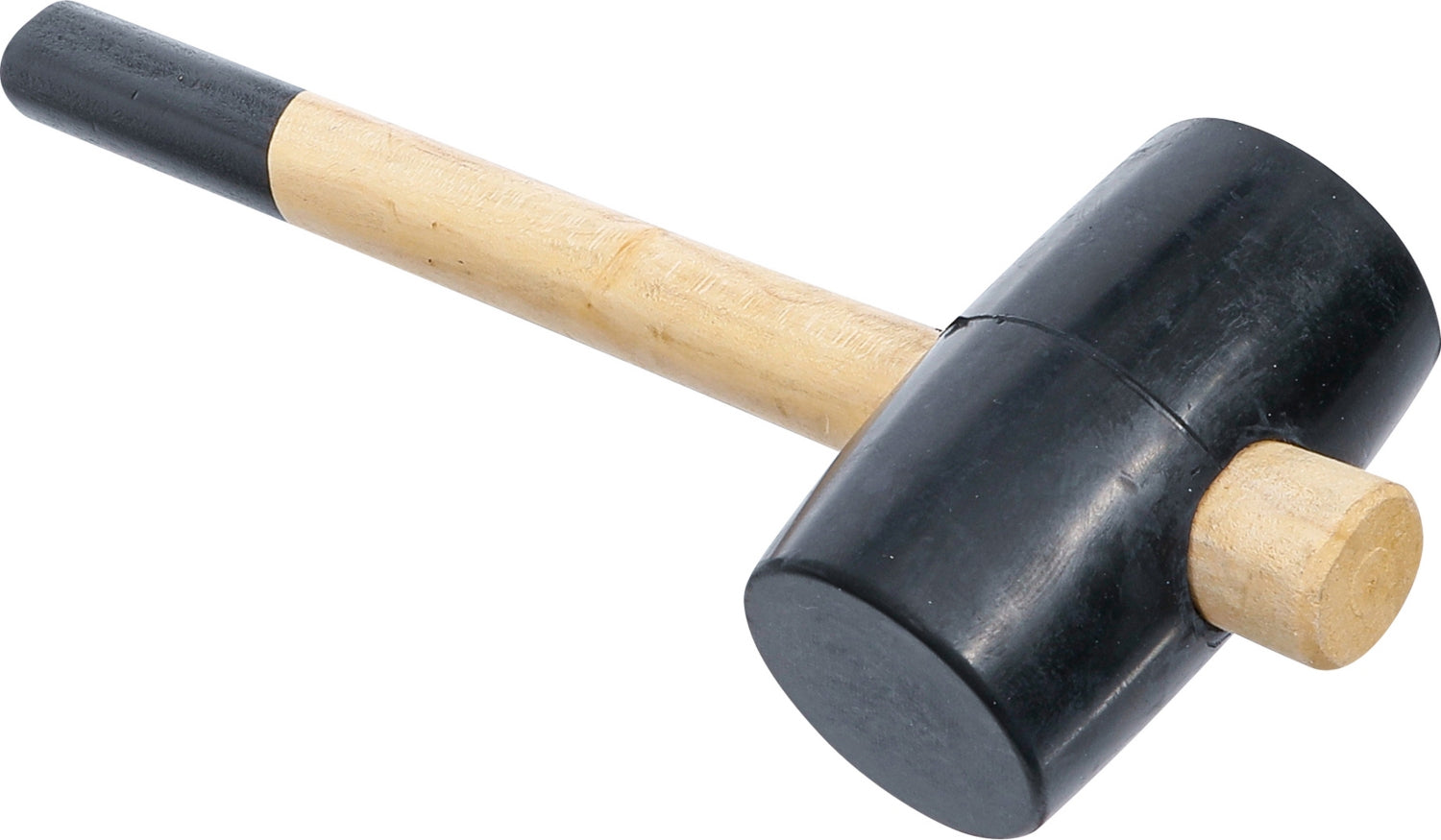 BGS DIY 1862 Gummihammer Holzstil Kopf-Ø 64mm Kopfgewicht 660g
