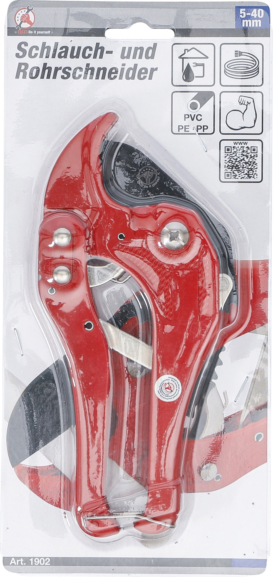 BGS DIY 1902 Rohrabschneider Schlauchbschneider für Rohre Ø 5-40mm