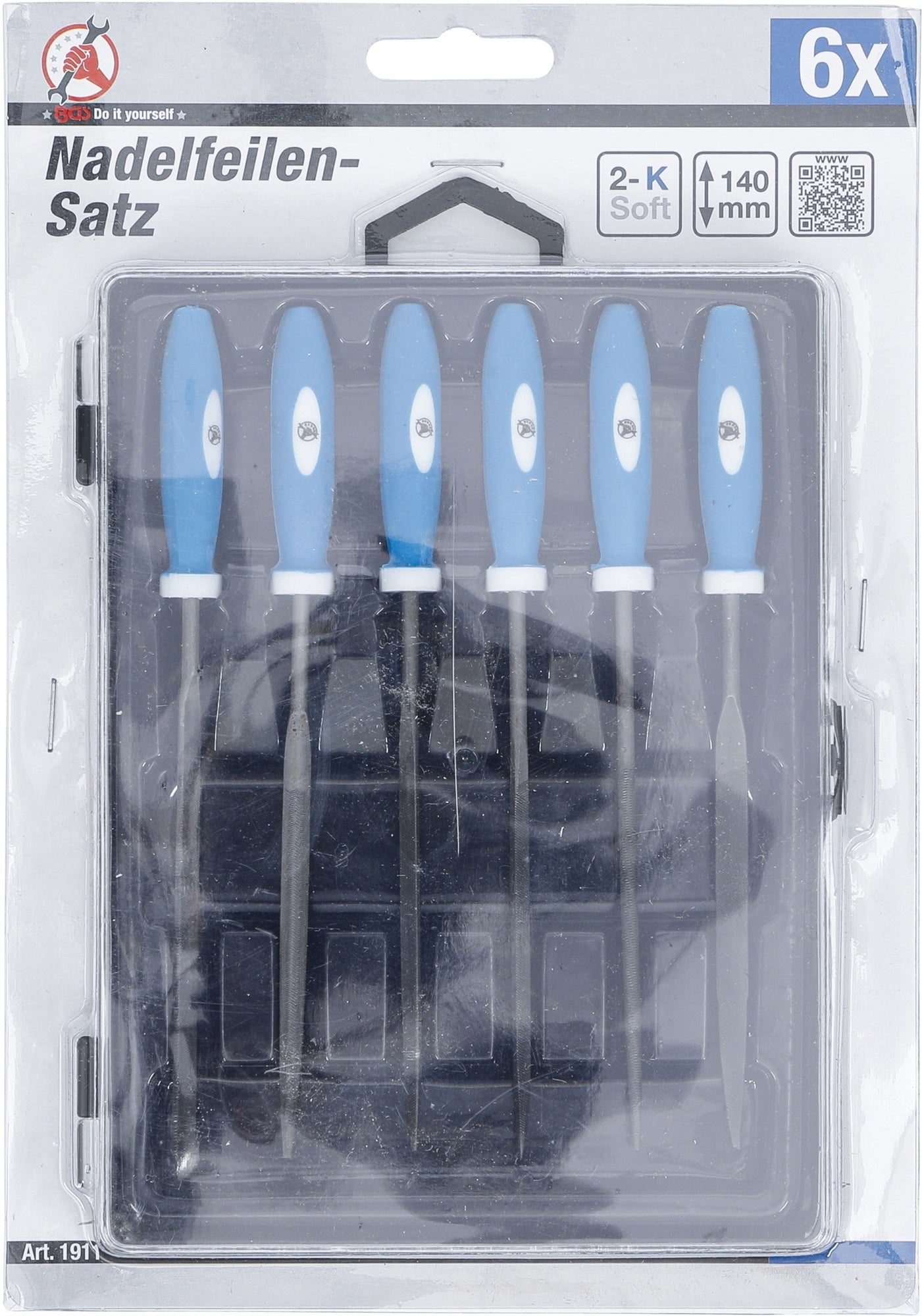 BGS DIY 1911 Satz Nadelfeilen Feilenlängen 140mm 6 teilig