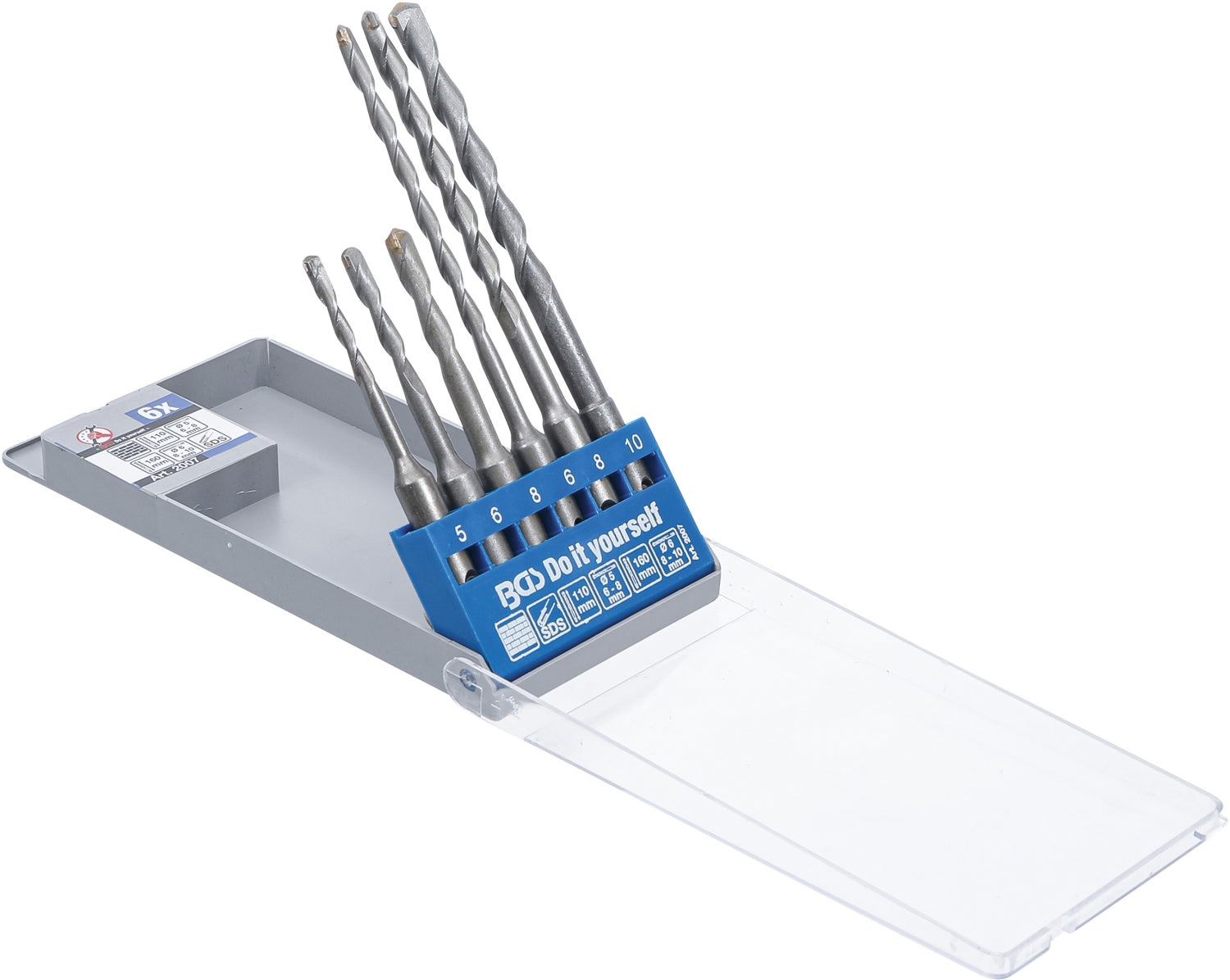 BGS DIY 2007 Satz Hammer Bohrer SDS-Schaft Hartmetallspitze Ø5 - 10mm 6 teilig