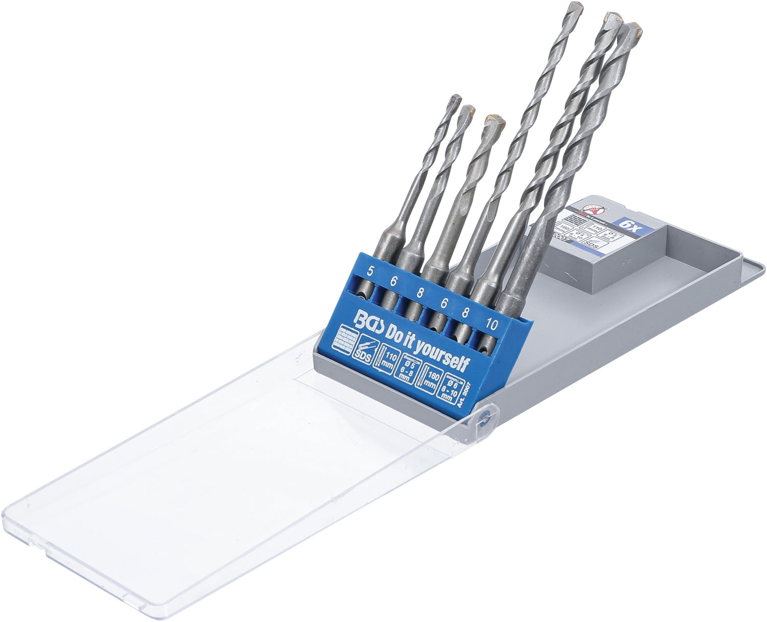 BGS DIY 2007 Satz Hammer Bohrer SDS-Schaft Hartmetallspitze Ø5 - 10mm 6 teilig