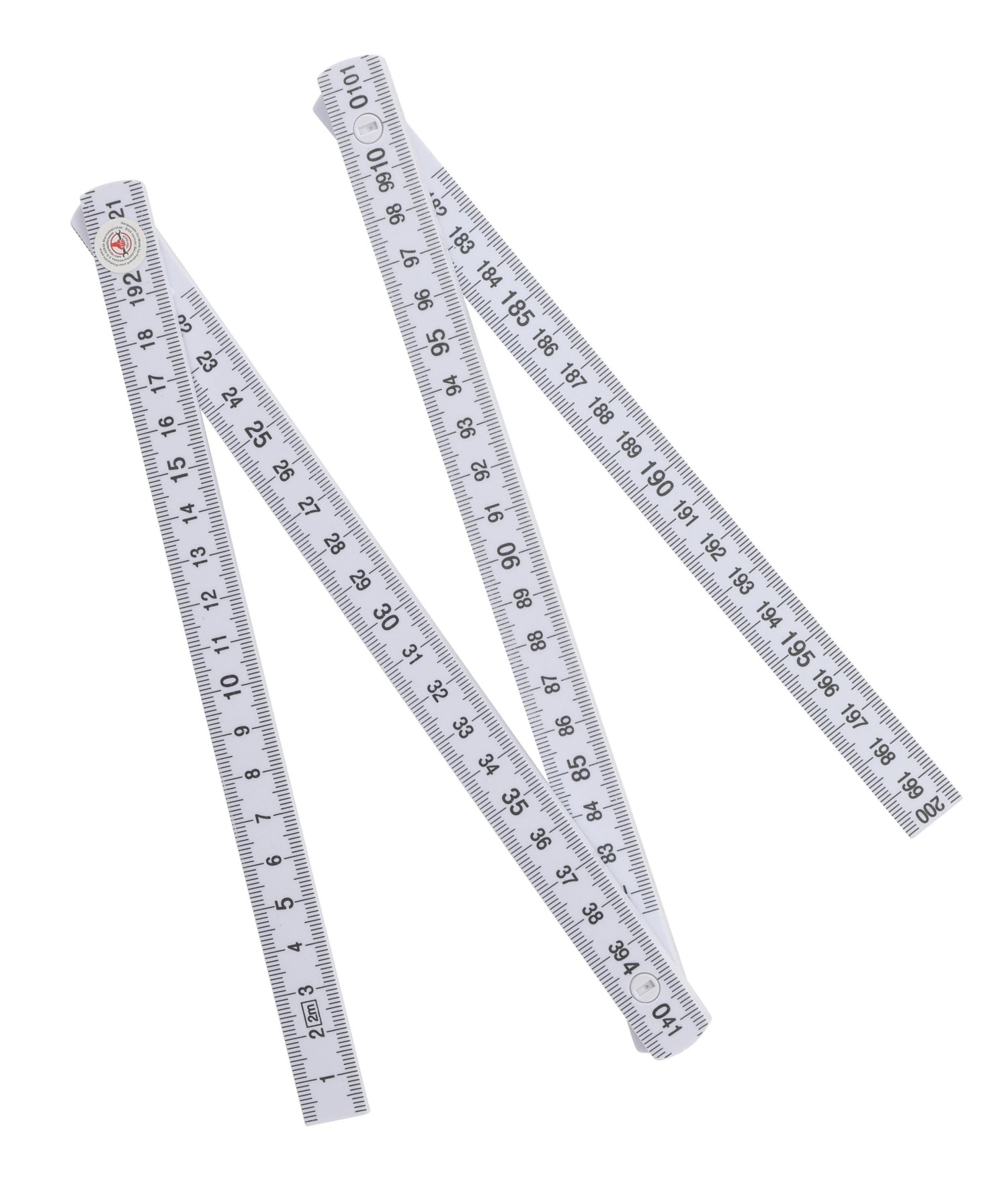 BGS DIY 2052 Gliedermaßstab 10 Glieder Länge 2m Farbe weiß