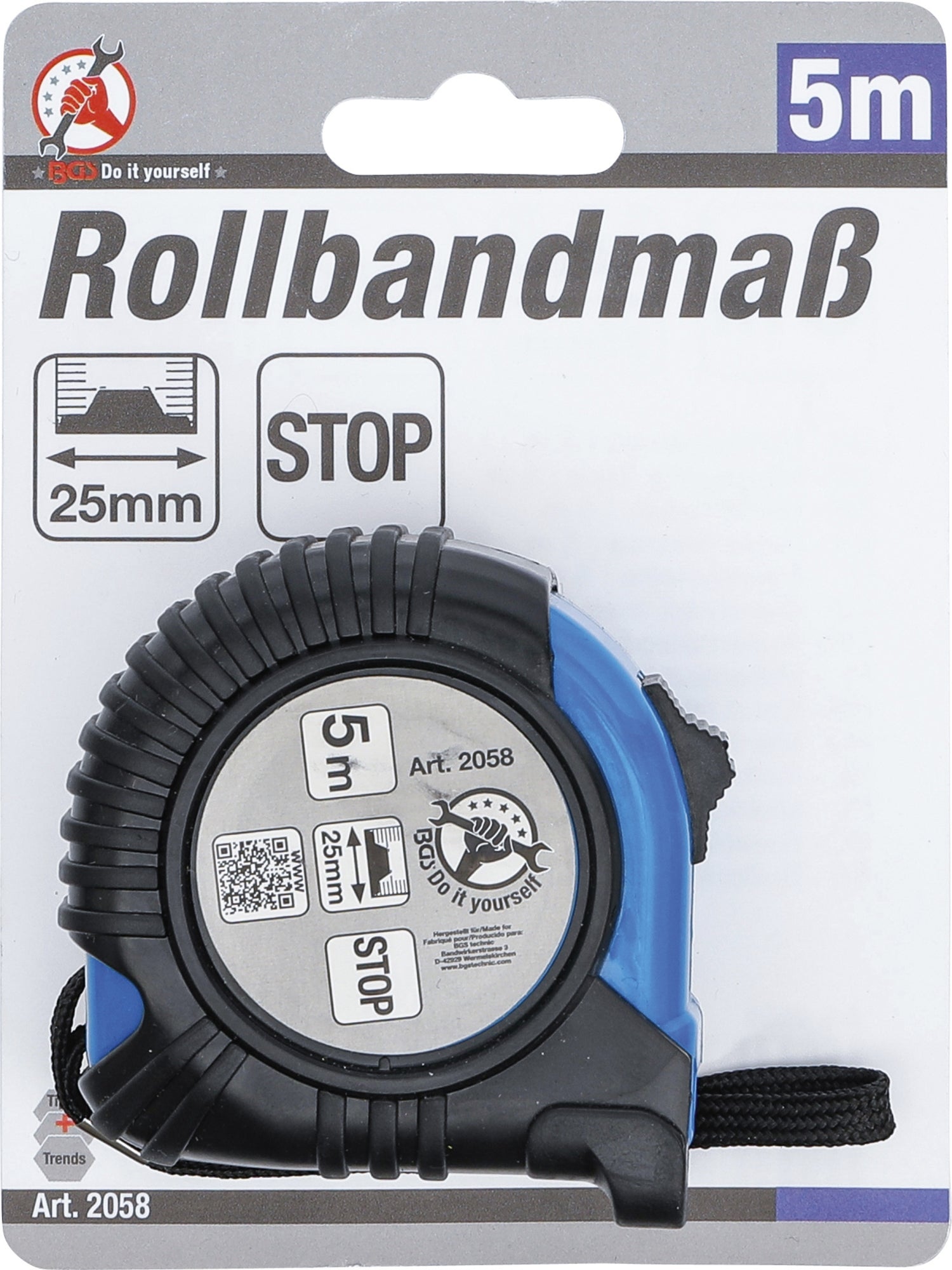 BGS DIY 2058 Rollbandmaß Länge 5m