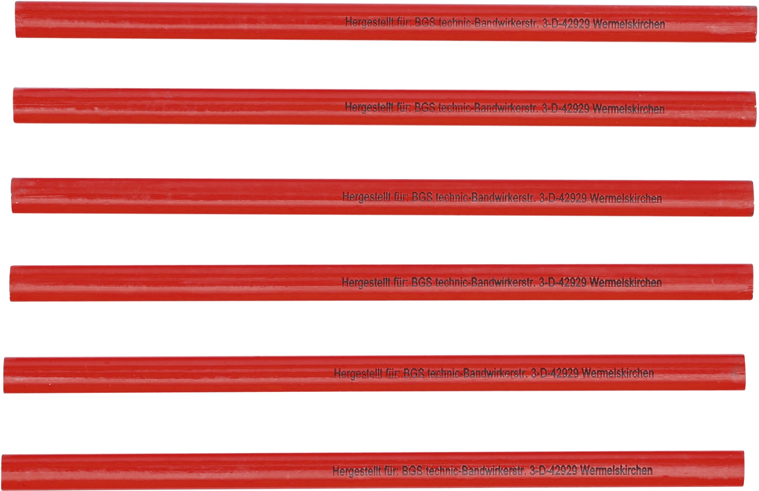 BGS DIY 2071 Satz Zimmermannsbleistifte Länge 250mm 6 teilig