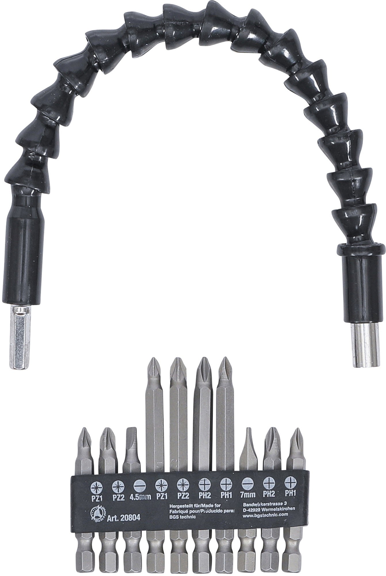 BGS DIY 20804 Satz Bits mit flexibler Welle Antrieb 6,3mm (1/4") 11 teilig