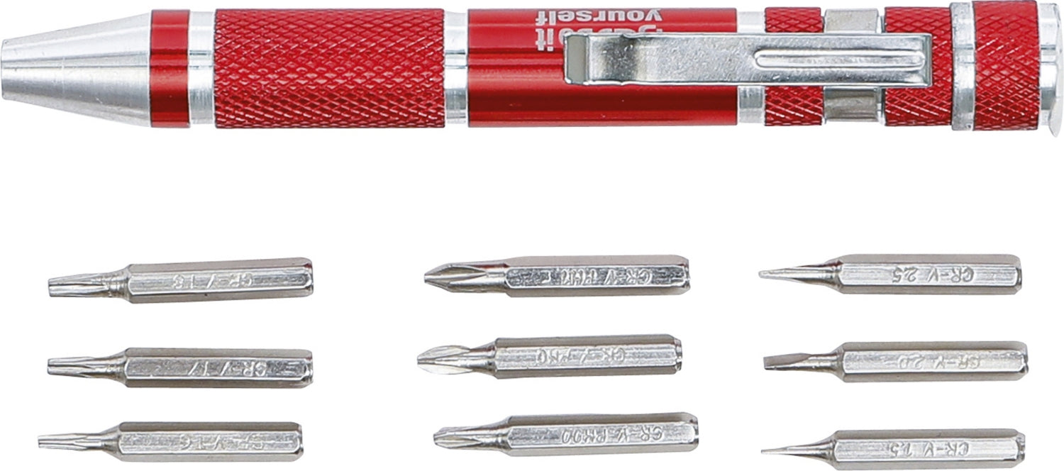 BGS DIY 20840 Satz Präzisions Bit-Schrauber Antrieb 6,3mm (1/4") 10 teilig