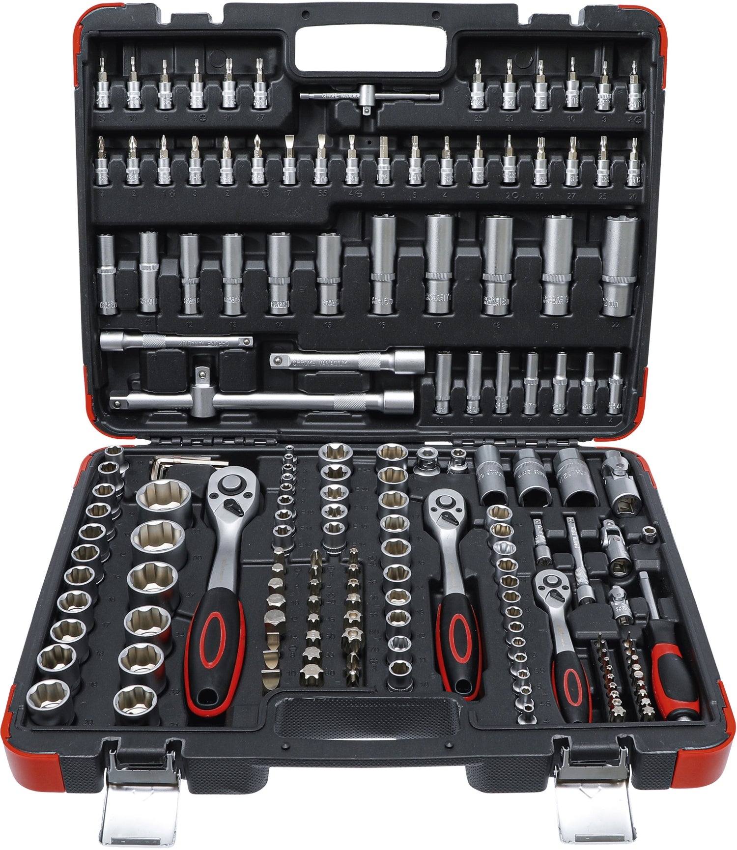 BGS DIY 2283 Satz Steckschlüssel Antrieb 6,3mm (1/4") & 10mm (3/8") & 12,5mm (1/2") 172 teilig