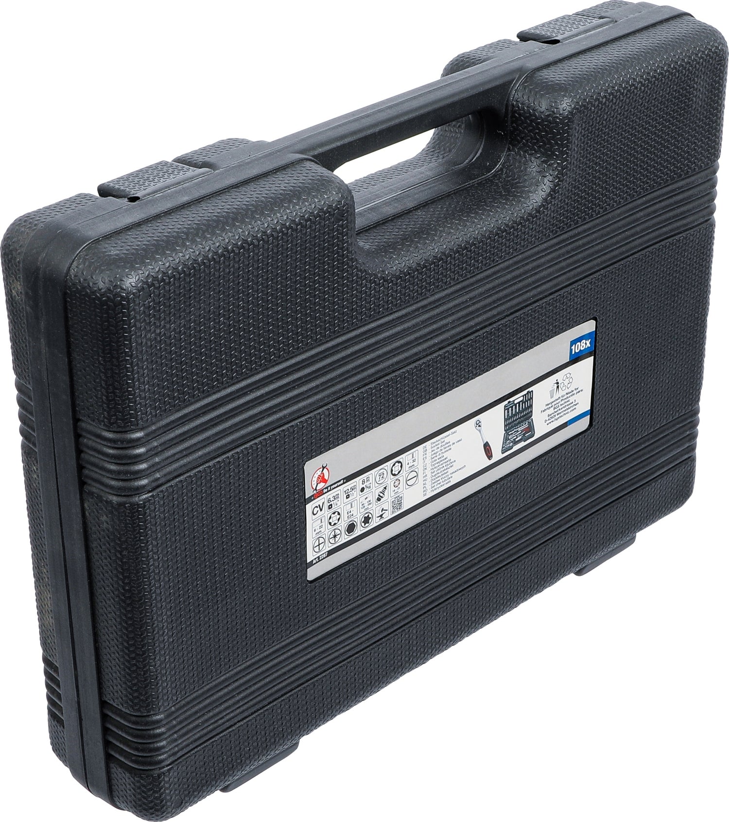 BGS DIY 2287 Satz Steckschlüssel Antrieb 6,3mm (1/4") & 12,5mm (1/2") 108 teilig