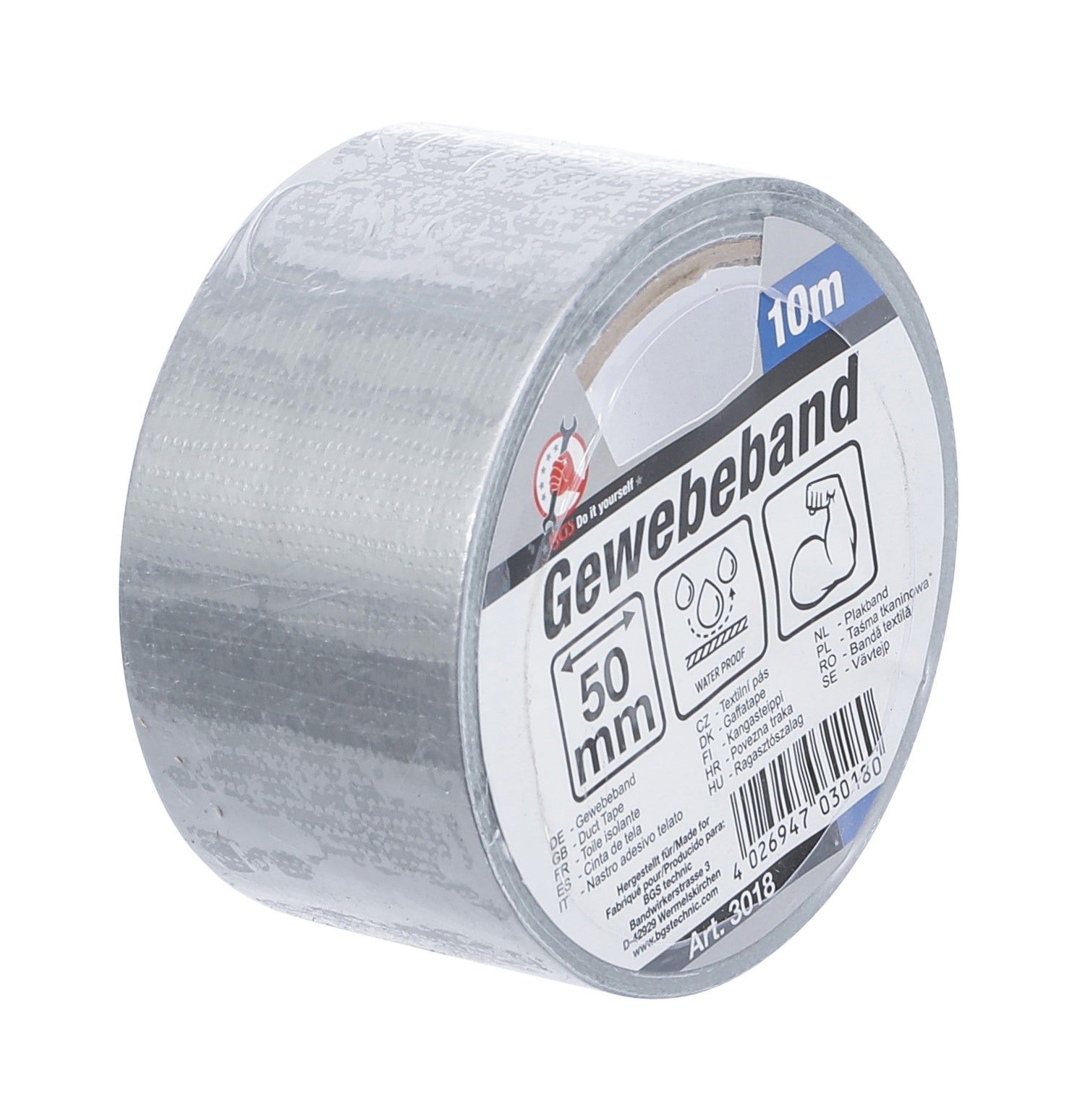 BGS DIY 3018 Gewebeband Länge 10 Meter