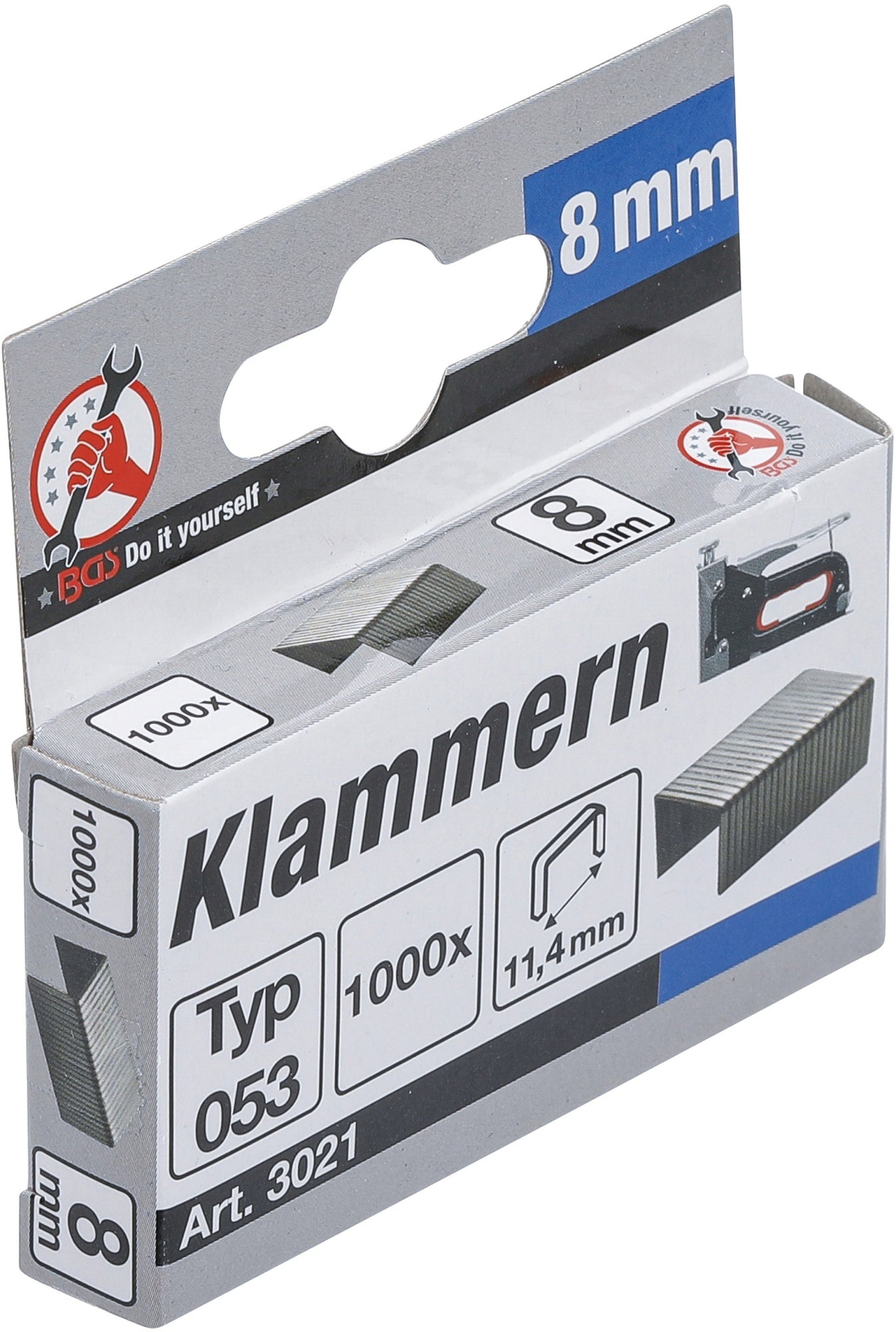 BGS DIY 3021 Satz Klammern Typ 53 8 x 11,4mm 1000 Stück