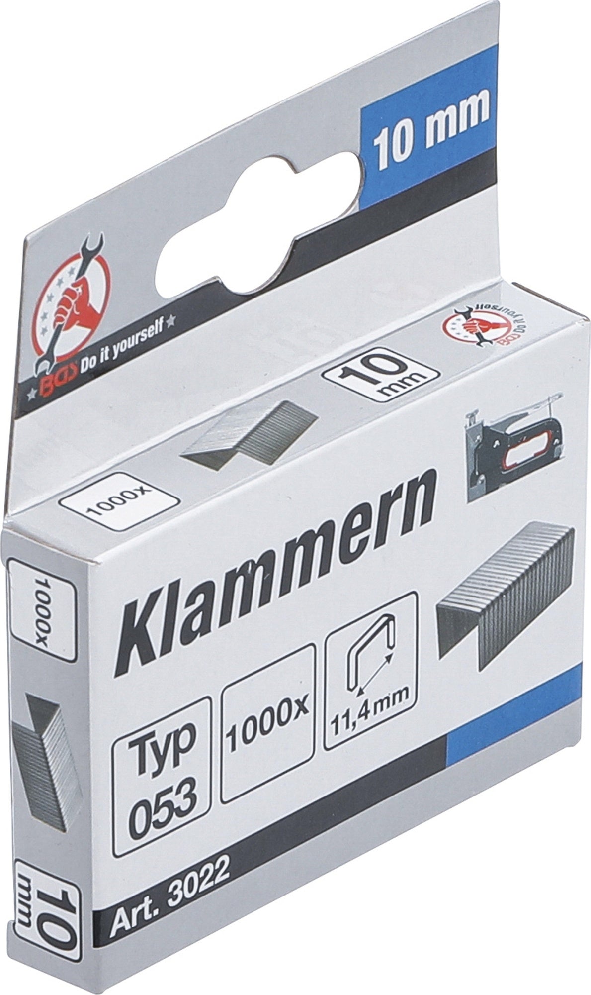 BGS DIY 3022 Satz Klammern Typ 53 10 x 11,4mm 1000 Stück