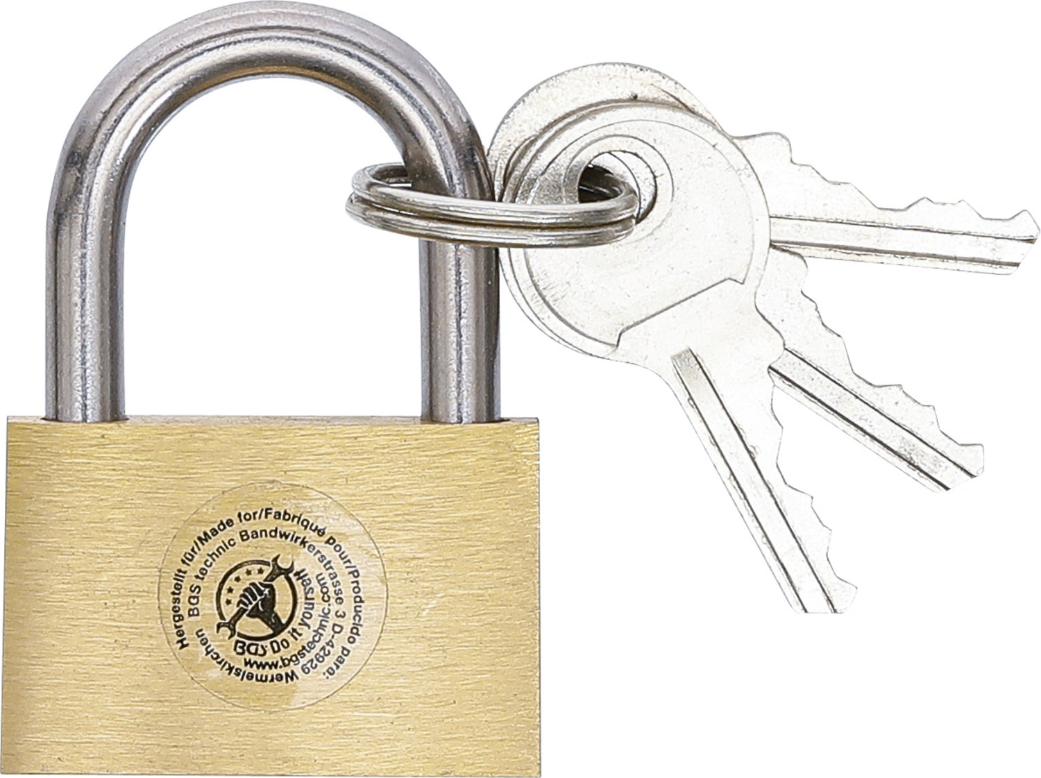 BGS DIY 3096 Messing Vorhängeschloss 30mm