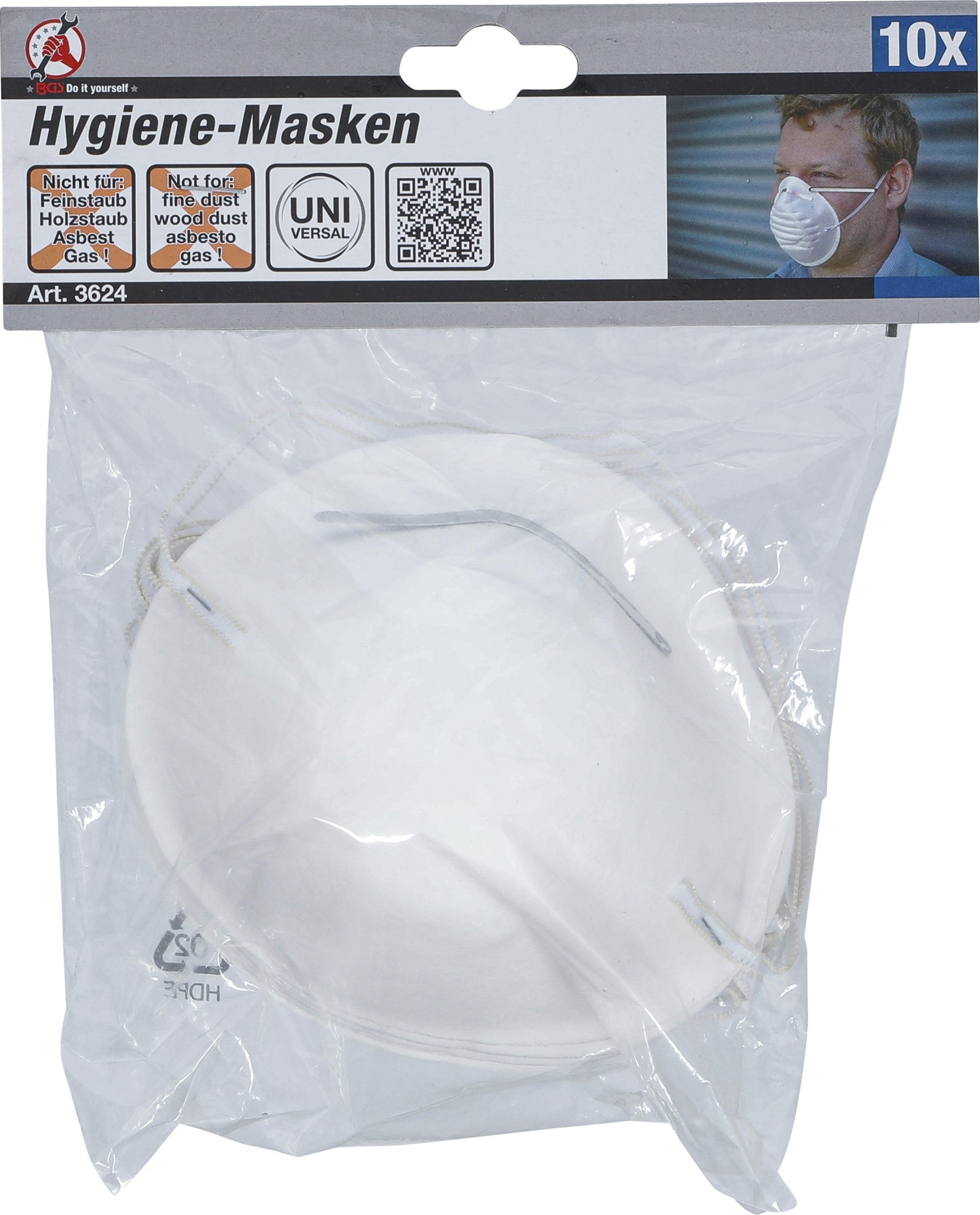 BGS DIY 3624 Hygiene Masken 10 Stück
