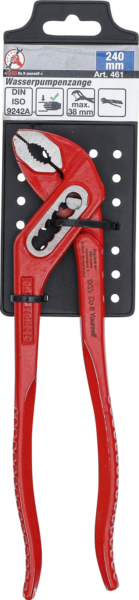BGS DIY 461 Wasserpumpenzange mit Klemmsicherung Länge 240mm
