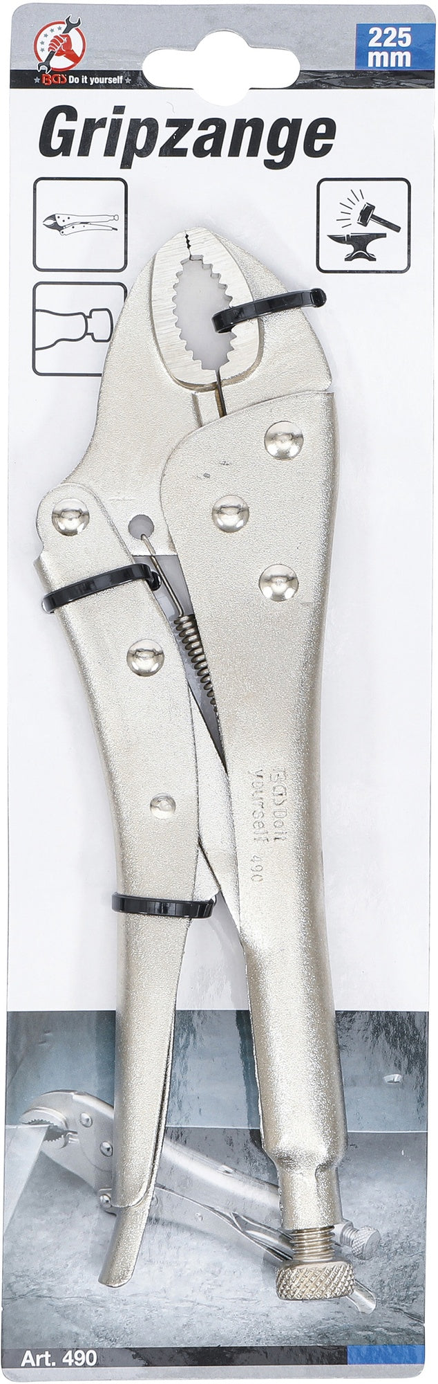 BGS DIY 490 Gripzange Länge 225mm