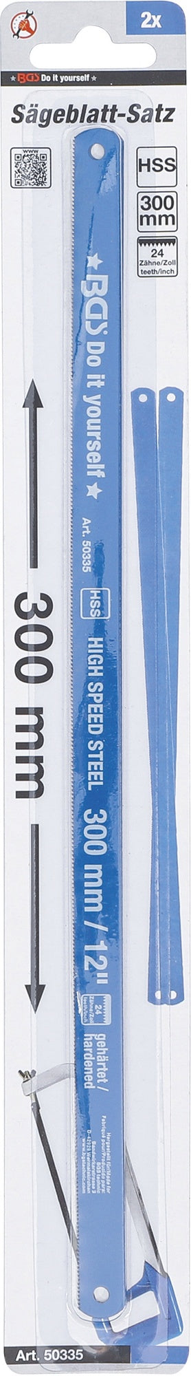 BGS DIY 50335 Satz Sägeblätter HSS-Metall 13 x 300mm 2 teilig