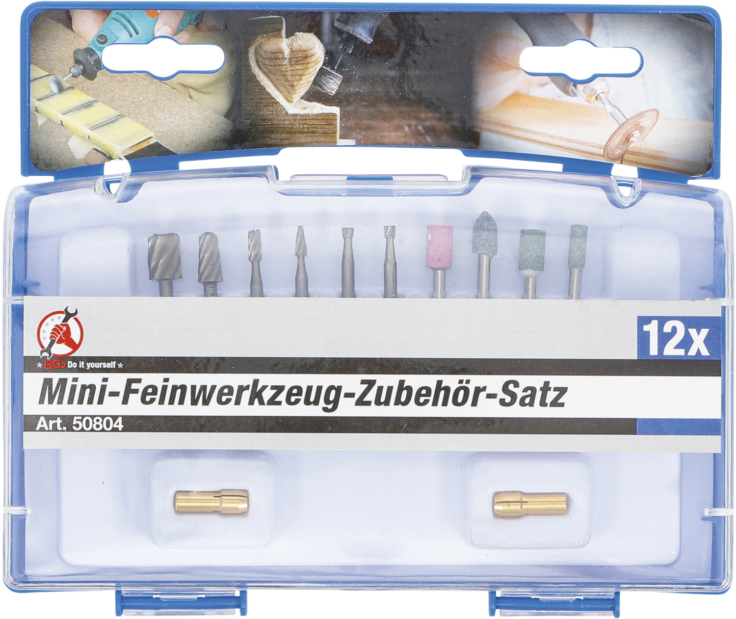BGS DIY 50804 Satz Mini Feinwerkzeug Zubehör 12 teilig