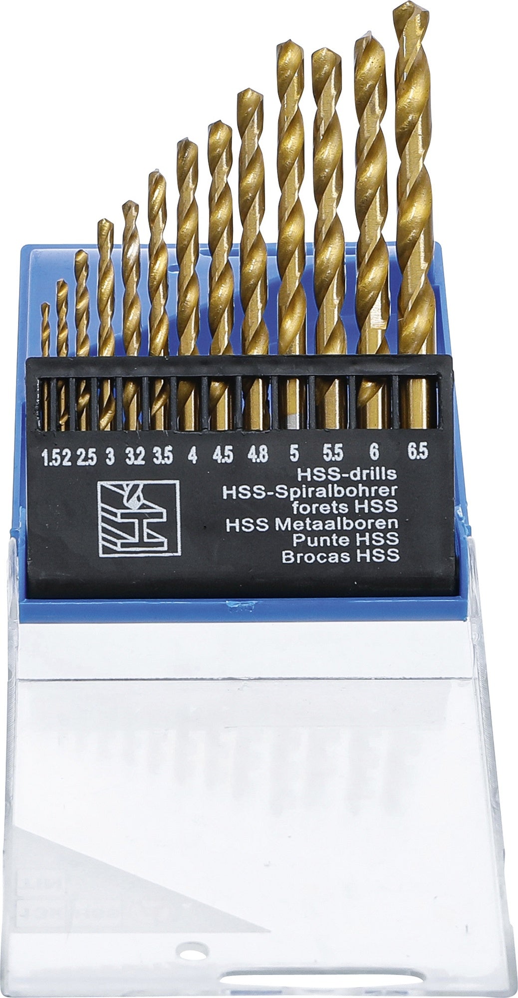 BGS DIY 50813 Satz HSS Spiralbohrer titan-nitriert Ø1,5 - 6,5mm 13 teilig