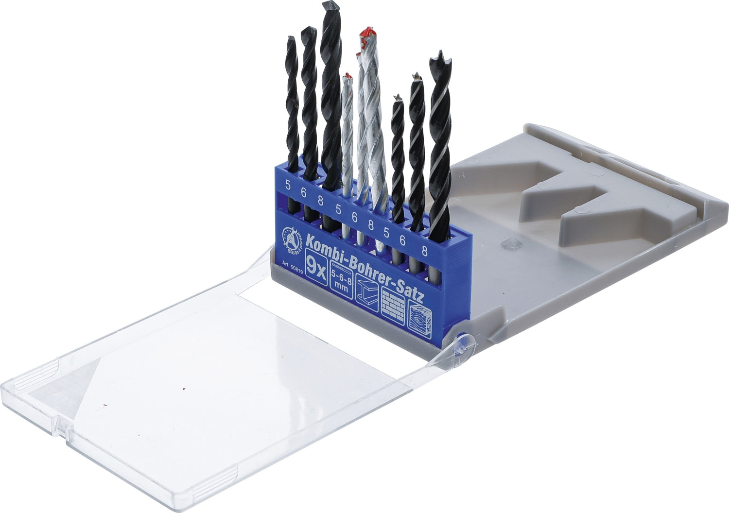BGS DIY 50819 Kombi Satz Bohrer Ø5 - 8mm 9 teilig
