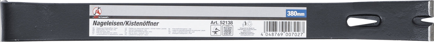 BGS DIY 52138 Nageleisen / Kistenöffner flach Länge 380mm