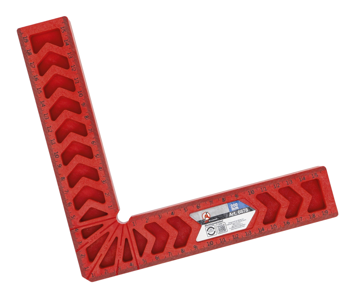 BGS DIY 6878 Montagewinkel Fiberglas Länge 200mm x 200mm