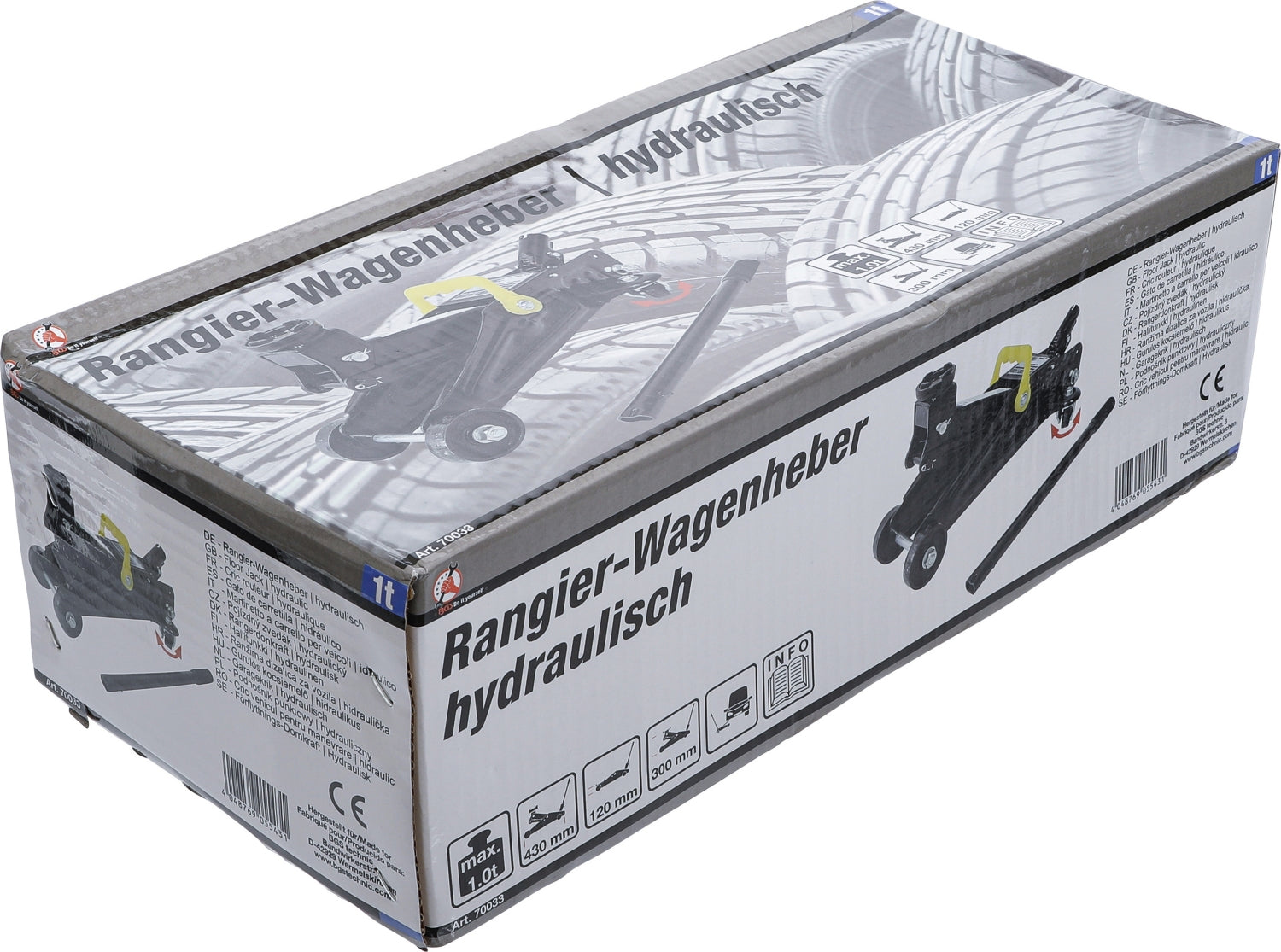 BGS DIY 70033 Rangierwagenheber hydraulisch 1t