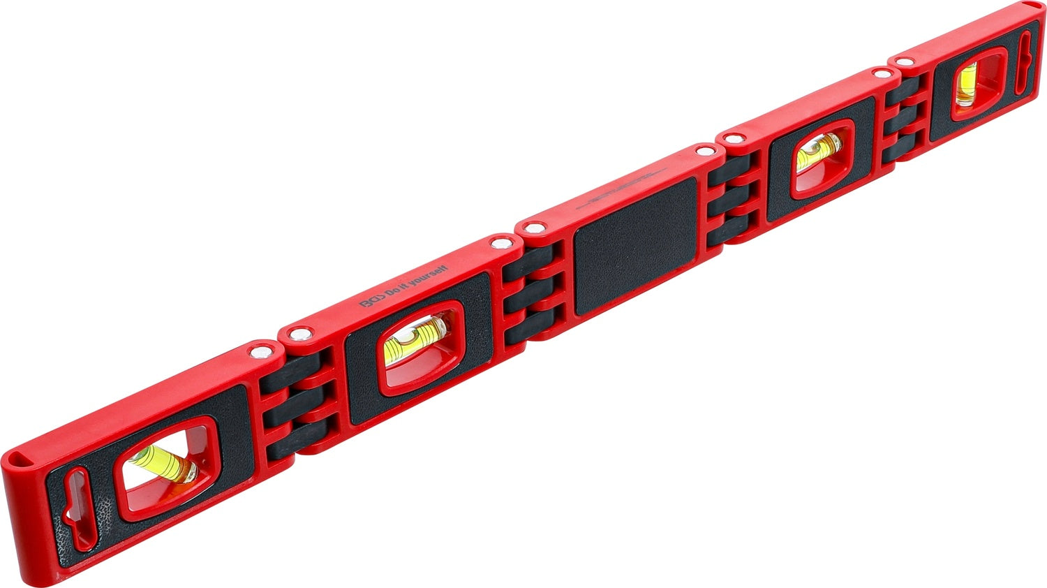 BGS DIY 70116 Wasserwaage flexibel Länge 600mm 5 Gelenke 4 Libellen