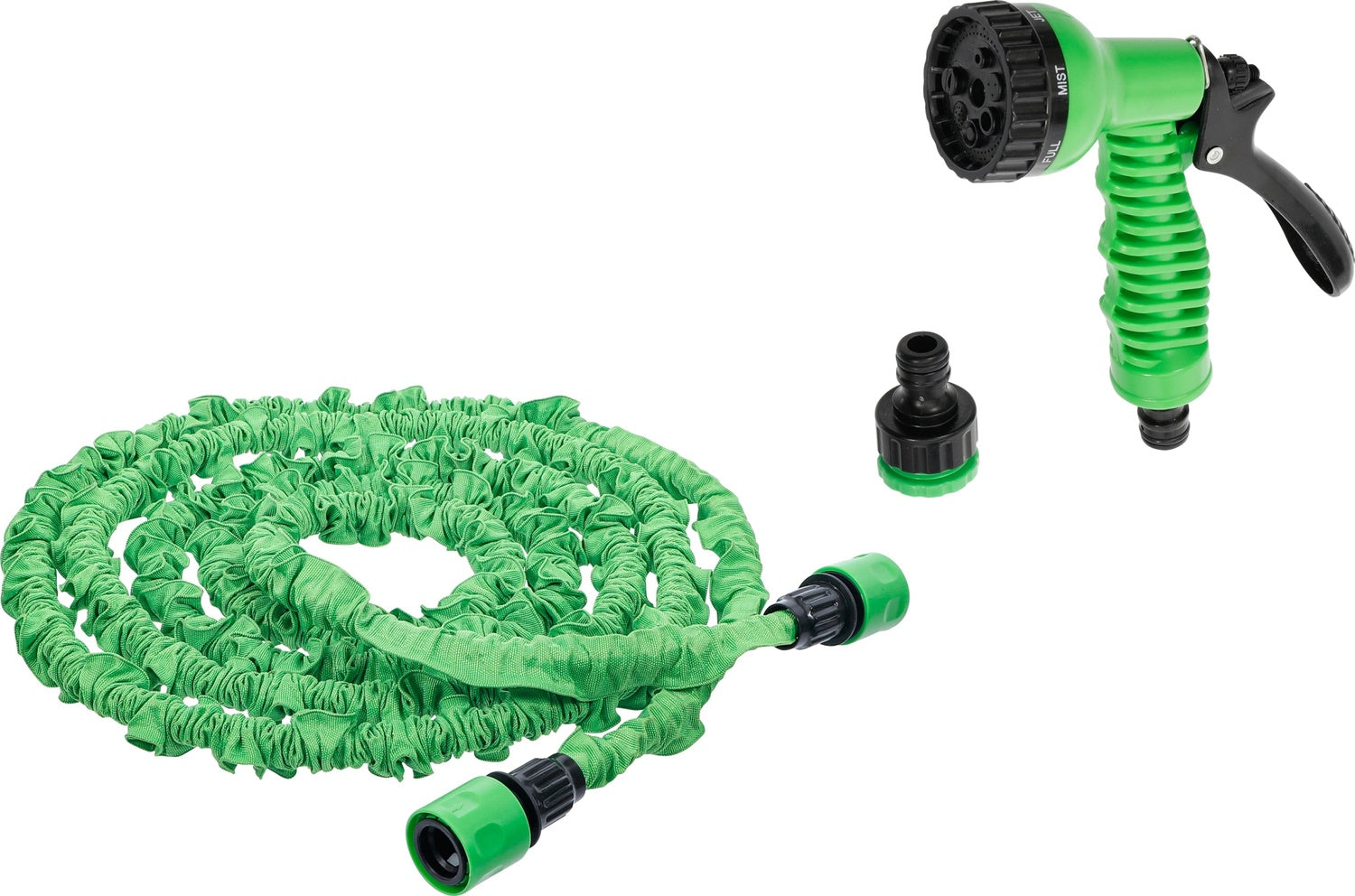 BGS DIY 70903 Wasserschlauch Textil flexibel Gartenhandbrause 7 Funktionen