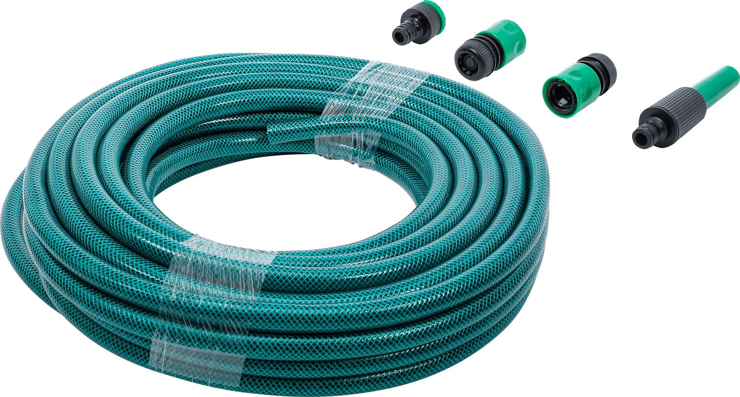 BGS DIY 70906 Wasserschlauch PVC Wasserspritze Schnellkupplungen 15m