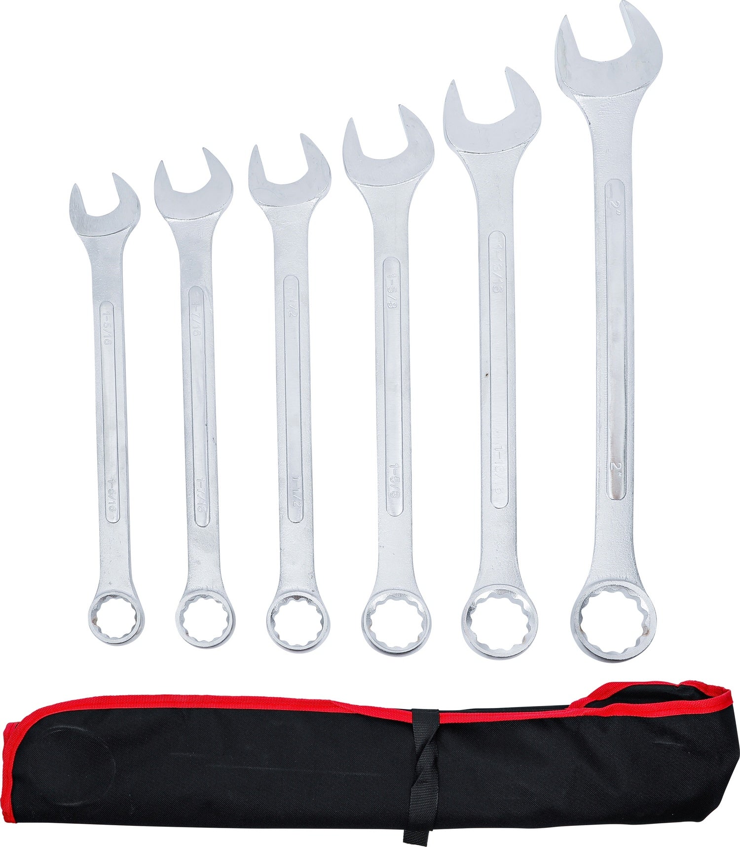 BGS DIY 71026 Satz Ringmaulschlüssel XXL SW 1-5/16" - 2" Zollgrößen warm geschmiedet