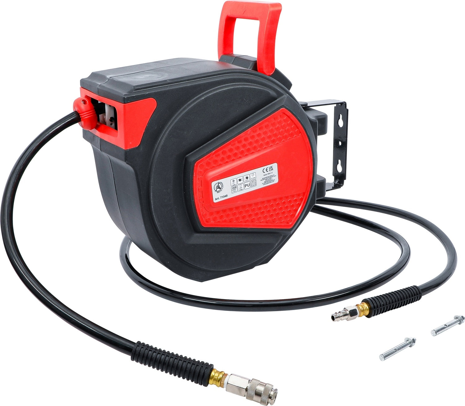 BGS DIY 71048 Druckluftschlauch mit Aufroller automatisch Schlauchlänge 12m