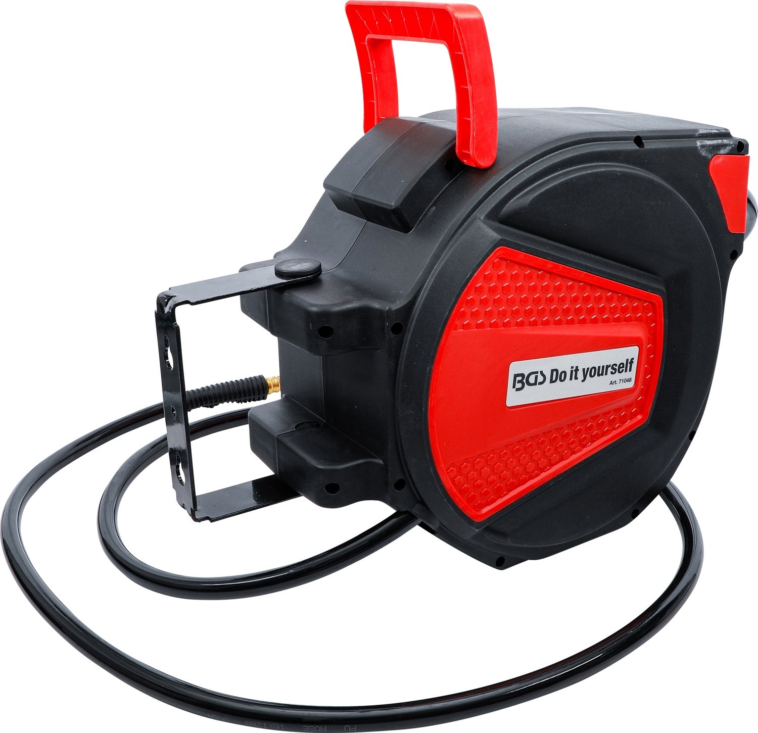 BGS DIY 71048 Druckluftschlauch mit Aufroller automatisch Schlauchlänge 12m