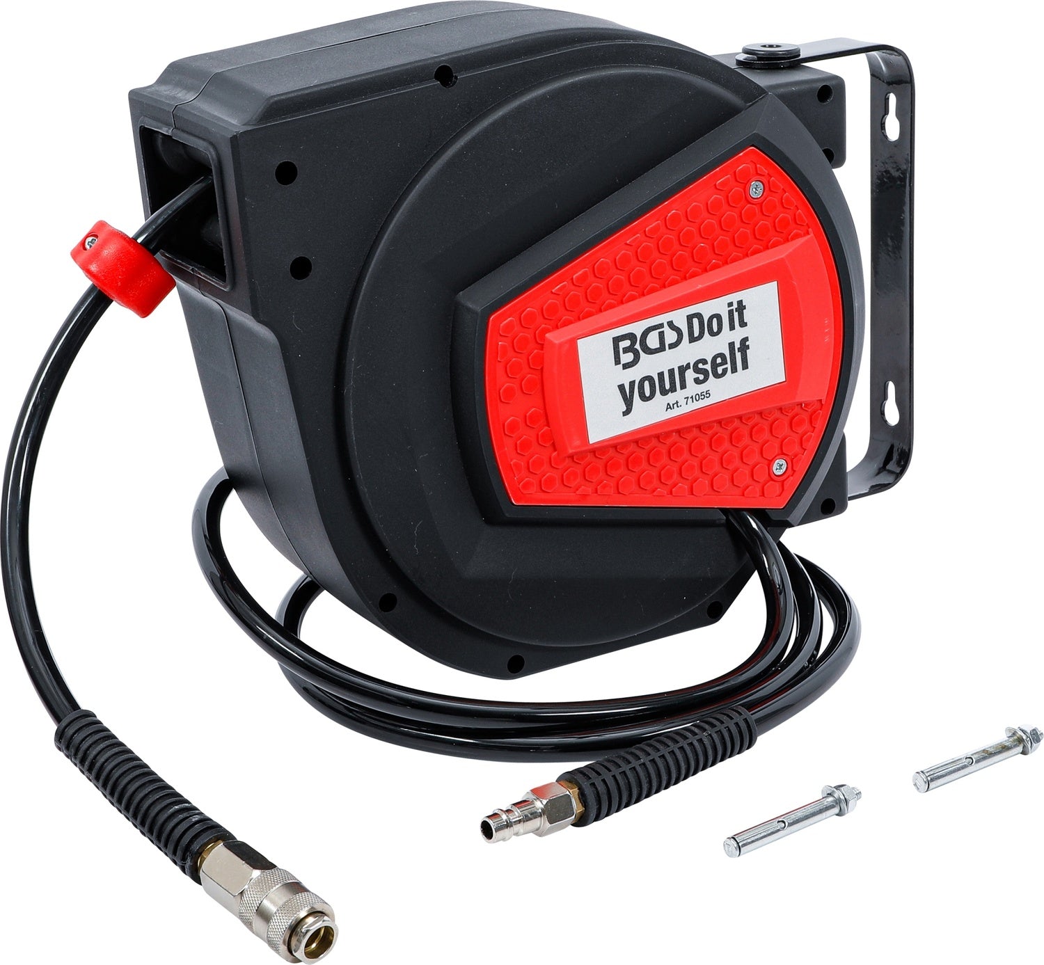 BGS DIY 71055 Druckluftschlauch mit Aufroller automatisch Schlauchlänge 10m